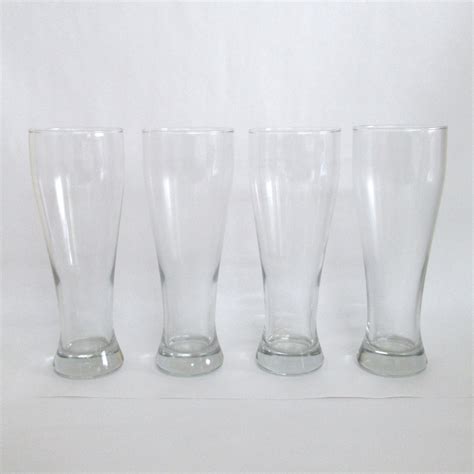 Throw It Back Vintage Libbey Pilsner Beer Glasses Set Of 4 Etsy