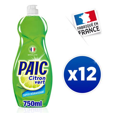 Pack De Paic Liquides Vaisselles Citron Vert Origine Naturelle