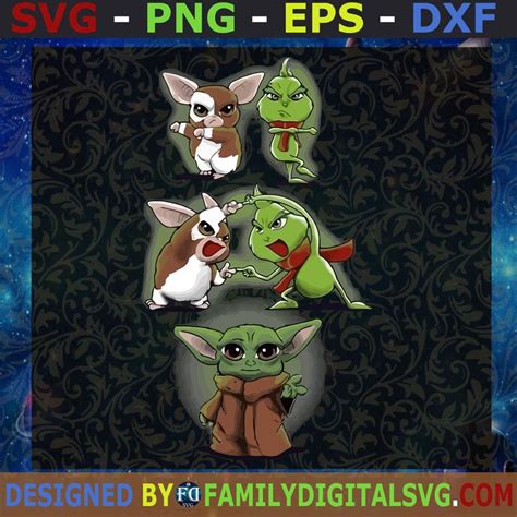 Baby Yoda And Grinch Svg Baby Yoda Svg Grinch Svg Baby Svg Svg