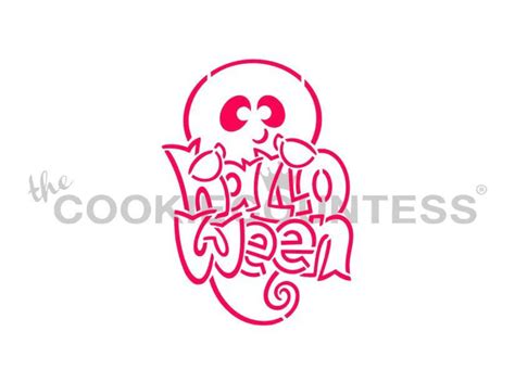 Ghost Holding Halloween PYO Stencil – The Dessert Depot