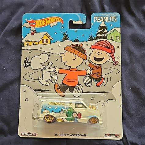 Hot Wheels Toys Hot Wheels Peanuts Chevy Astro Van New On Card Poshmark