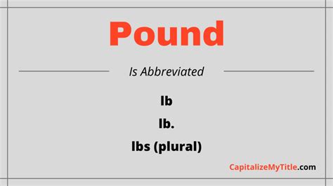 How Do You Abbreviate Weights Mass Pounds Tons Grams Abbreviated