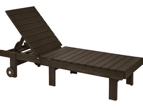 C R Plastic Generation Recycled Plastic Chaise Lounge With Wheels L