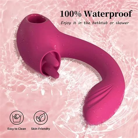 G Spot Dildo Vibrator With Tongue Clit Licker Women Adult Sex Toys