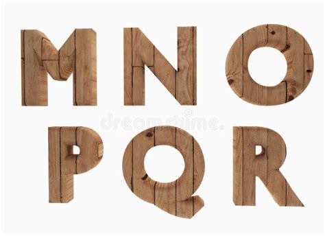 La Lengua Inglesa M N O P Q R De Las Letras De Madera Del Alfabeto En