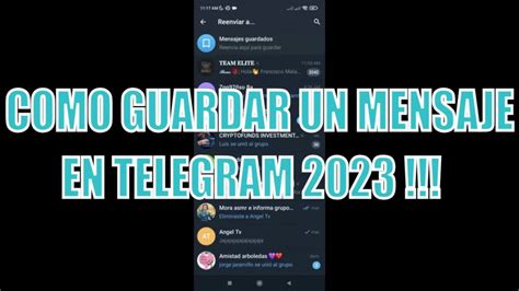 C Mo Guardar Mensajes En Telegram Youtube