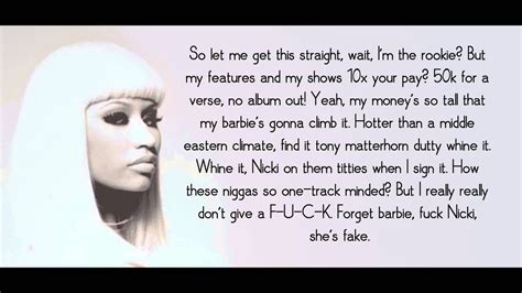 Nicki Minaj Monster Verse With Lyrics YouTube