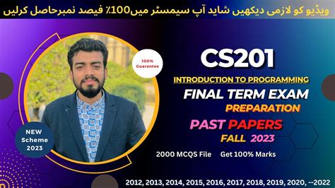 Cs Final Term Exam Preparation Fall Cs Past Papers Cs