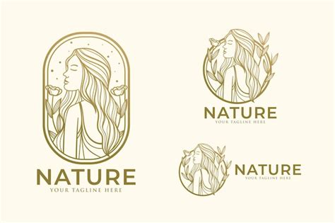 Premium Vector Beauty Woman Line Art Logo Design