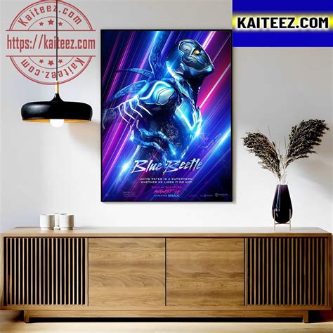 New Blue Beetle Poster Movie Art Decor Poster Canvas - Kaiteez