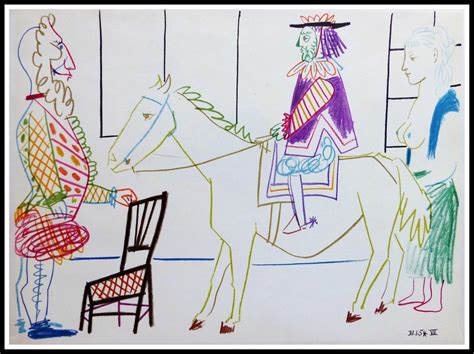 After Pablo Picasso Human Comedy Vii 1954 Lithograph For Sale At Pamono