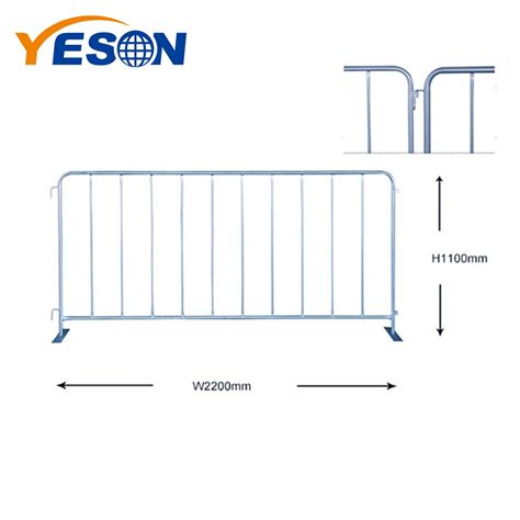 Low Price Portable Event Temporary Barrier Fence Tubular Road Bar Barriersite Steel Crowd