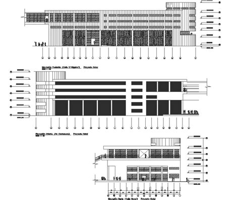 Elevation Of The Corporate Building Drawing In Dwg Autocad File