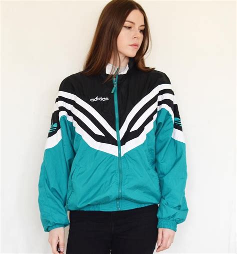 Adidas Vintage 90s Windbreaker Jacket Multi Color Shell Etsy 90s