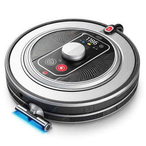 Premium Photo | Robot vacuum cleaning floor isolated on a white background