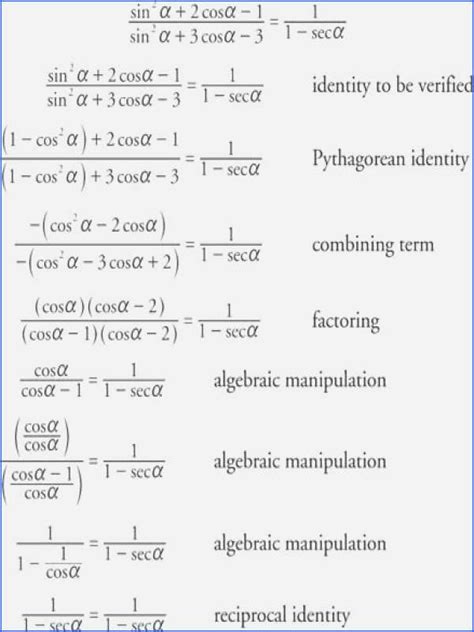 Verify Trig Identities Worksheet New Worksheet Verifying Trigonometric