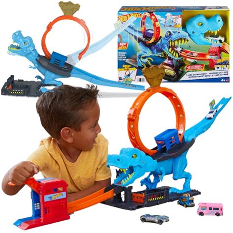 Hračky pre deti pre chlapcov i dievčatá Hot Wheels City Slučka so žravým T Rexom HKX42 od Mattel