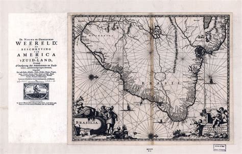 Grande Detallado Mapa Antiguo De Brasil 1671 Mapas Antiguos De