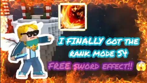 I FINALLY Got The Rank Mode S4 Free Sword Effect In Bedwars