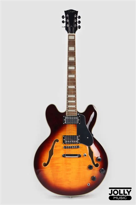 Smiger S-G16 Semi-Hollow Electric Guitar - Sunburst – Jolly Music