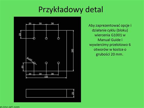 FANUC Manual Guide I FREZARKA G1001 Wiercenie CNC ART