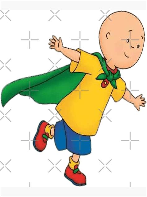 Caillou Flying Poster By Kyarnkid Redbubble