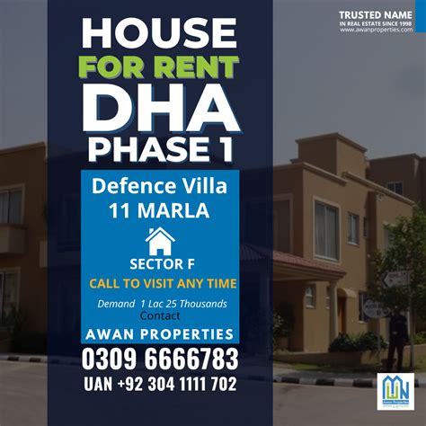 Defence Villa For Rent In DHA Islamabad Phase 1 Awan Properties