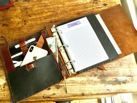 Binder Organizer / Personal Planner Binder Organizer / Handmade Leather ...