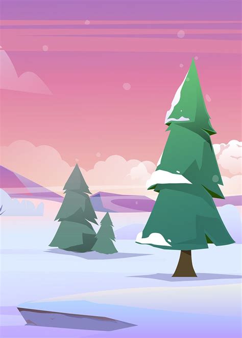 Cartoon Snowy Background | Free Download