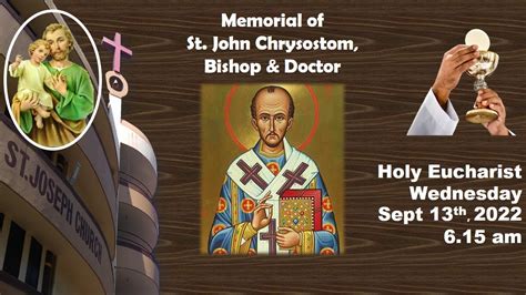 Live Holy Eucharist Live Holy Mass At Am Tue Sept St