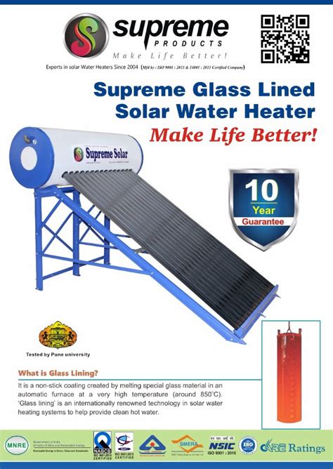 Supreme Evacuated Tube Collector ETC Solar Water Heater Capacity