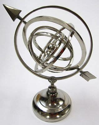 11.25" ARMILLARY SPHERE SILVER - ASTRO GLOBE - ARMILLARY - CELESTIAL ...