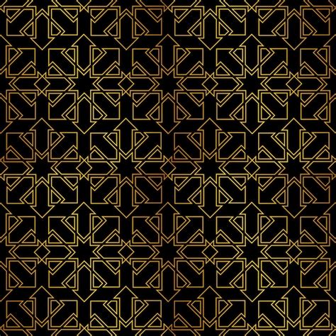 Premium Vector | A black and gold background with a gold pattern.