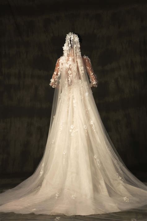 Tulle beaded dress with 3D tulle flowers – Saiid Kobeisy Online
