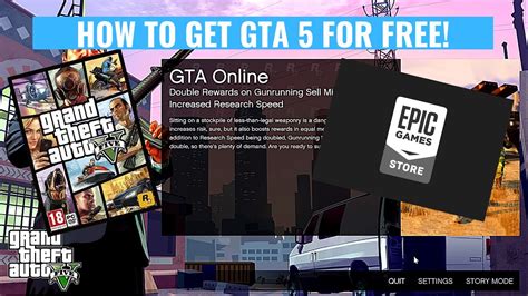 How To Get Gta 5 Grand Theft Auto V For Free Epic Games Store Youtube