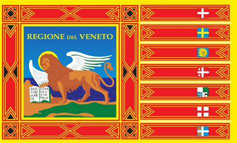 Italy, Venice, Venice Flag stock photo