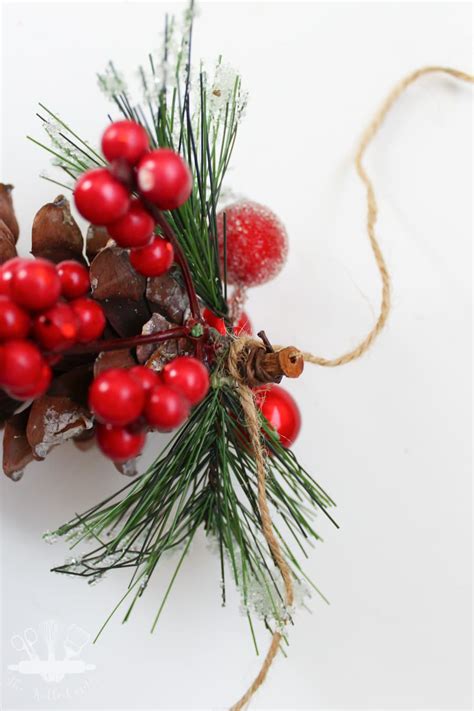 DIY Pine Cone Christmas Ornaments - Domestically Creative