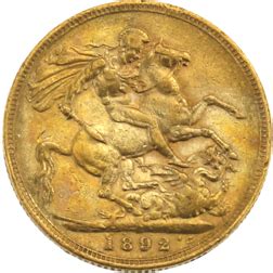 Pre Owned 1892 London Mint Victoria Jubilee Head Full Sovereign Gold