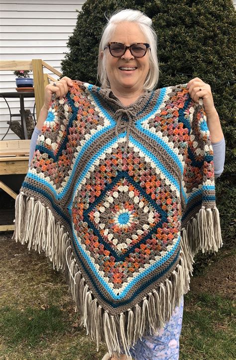 Granny Square Poncho Pattern