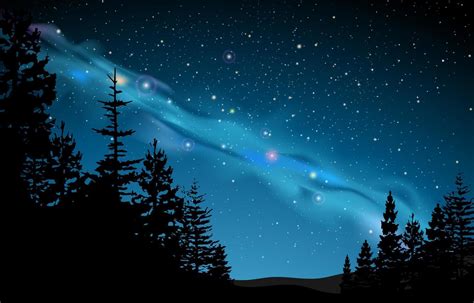 Milky Way in the Night Sky Background 11848696 Vector Art at Vecteezy