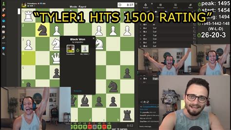 Tyler1 Hits 1500 Rating On Chess YouTube