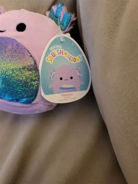 Squishmallow Monica Axolotl Purple Iridescent Belly 5” Squishmallows