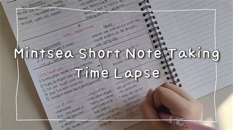 Study Note Taking Time Lapse Write notes with me 노트정리 타임랩스 노트필기 타임랩스