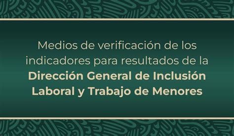 Medios de verificación de los indicadores para resultados de la