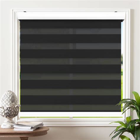 Biltek Cordless Zebra Roller Blinds Sheer Shades Free Stop Combi