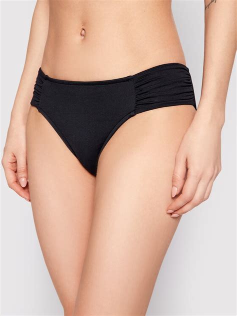 Seafolly Bas De Bikini Ruched Side Retro Noir Modivo Fr