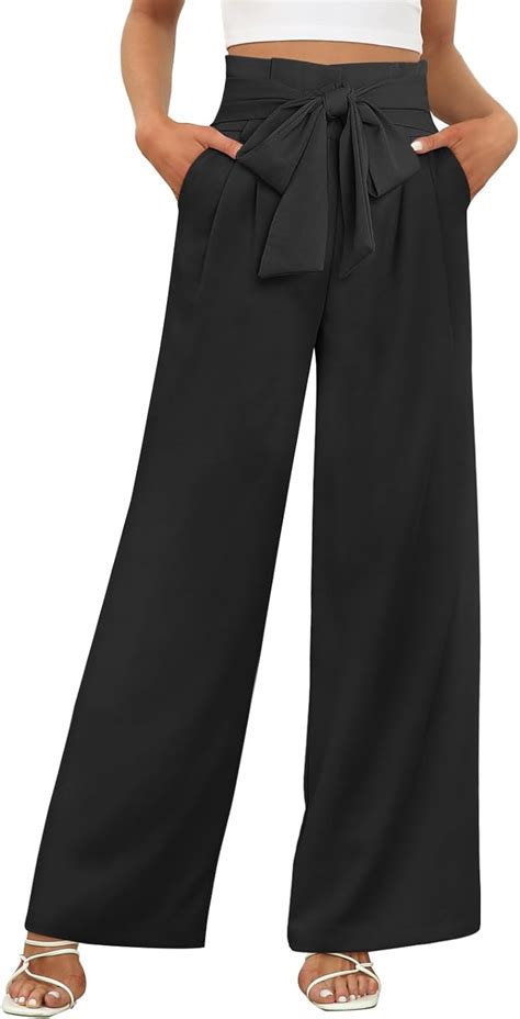 Lillusory Wide Leg Dress Pants Womens Paperbag High Waisted Business