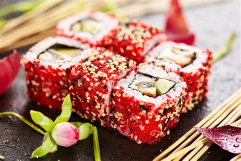 Maki Sushi Roll Stock Photo Image Of Japanese Food 77606710