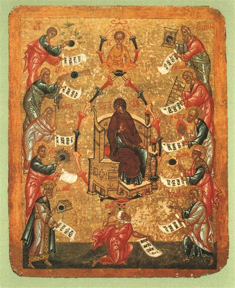 Вторая половина XV в. ПОХВАЛА БОГОРОДИЦЫ | Art byzantin, Icônes ...