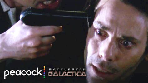 Gaius Forced At Gunpoint To Sign For Hundreds Of Humans Execution Battlestar Galactica Youtube